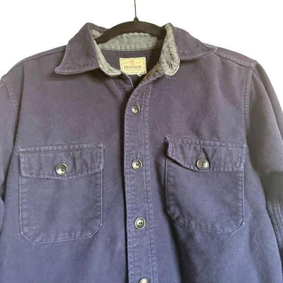 Vintage Deerskin Chamois Button Down Shirt Cabincore Cozy Outdoor Workwear‎ - Picture 12 of 12